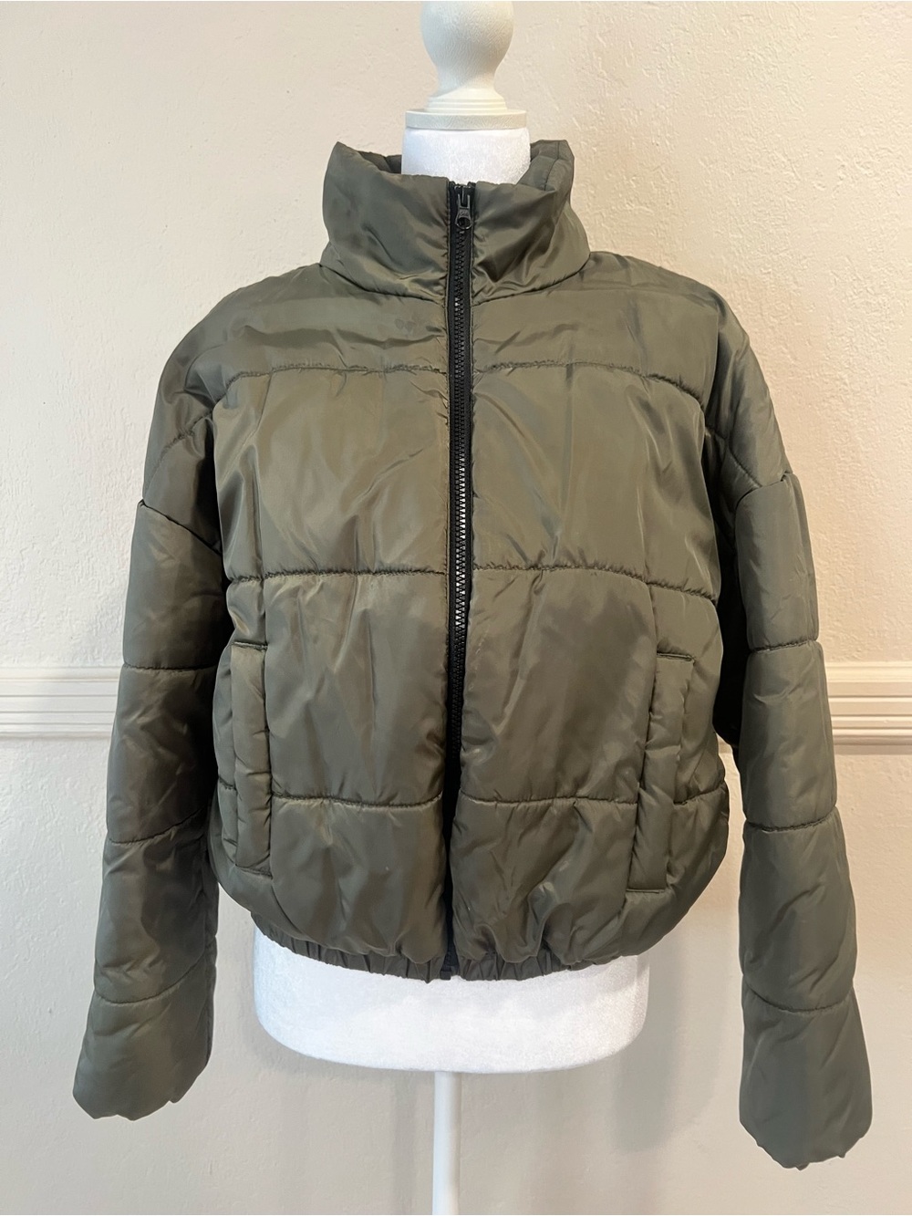 Abound Olive Green Puffer Jacket